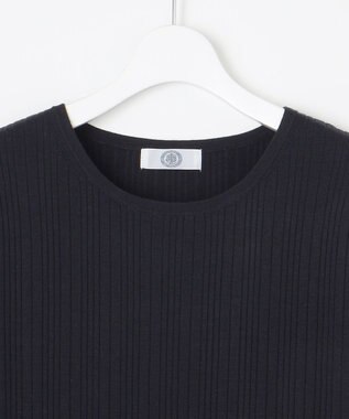 J.PRESS LADIES 【WEB限定・洗える】ニット コンビ ワンピース ネイビー系