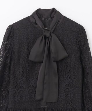 GRACE CONTINENTAL レースボウタイワンピース ブラック