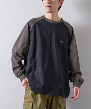 CRAFT STANDARD BOUTIQUE ワンポイント刺繍ラグランロンＴ Black