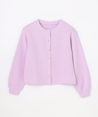 ANY KIDS 【洗濯機可能】スナップボタン カーディガン ラベンダー