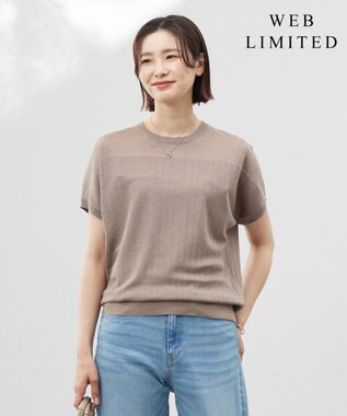 J.PRESS LADIES 【WEB限定カラーあり・洗える】Vis/Peスパーク ストライプ ニット