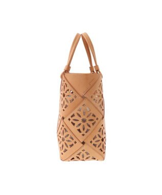 genten サスカットバスケット手提げバッグ＜M＞ ヌメベージュ