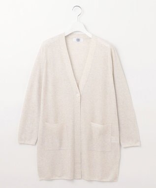 J.PRESS LADIES L 【洗える】Vis/Peスパーク ミディ丈 カーディガン アイボリー系