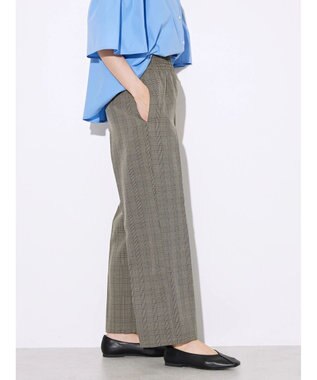 AMERICAN HOLIC ウエストイージーストレートパンツ Check Black