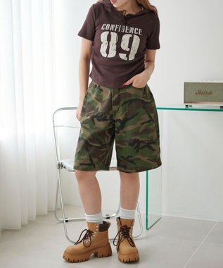 WEGO レースアップフードチビT ブラウン