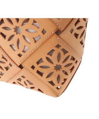 genten サスカットバスケット手提げバッグ＜M＞ ヌメベージュ