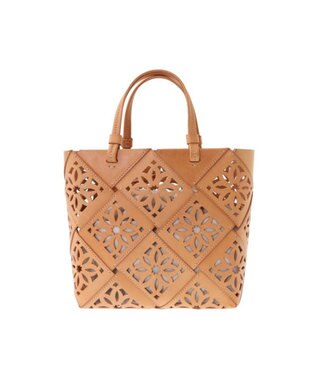 genten サスカットバスケット手提げバッグ＜M＞ ヌメベージュ