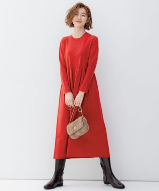 23区 フェイクファーチェーン ショルダー バッグ ブラウン系