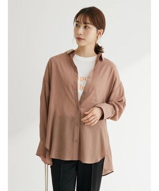 Green Parks ワッシャービッグシャツ Brown