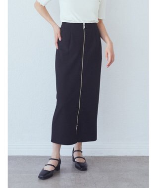 earth music&ecology Ｚｉｐスカート Black