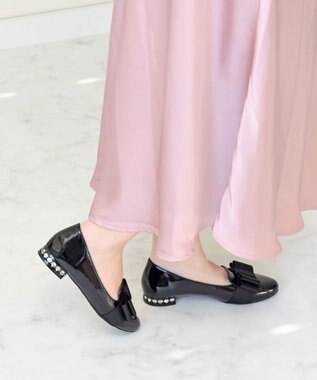 Bridget Birkin 【Bridget Birkin】ガーリーリボンローファー ブラックエナメル