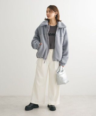 Green Parks 洗える　さがら刺しゅうロゴニットプル Gray