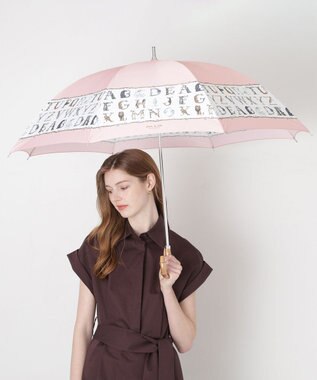 MOONBAT ポール & ジョー (PAUL & JOE ACCESSOIRES) ABC Garden アニマル 長傘 竹手元 ピーチ