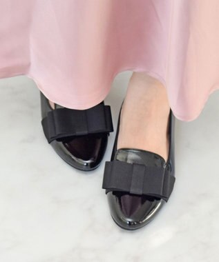 Bridget Birkin 【Bridget Birkin】ガーリーリボンローファー ブラックエナメル