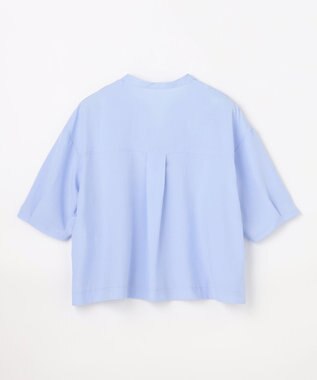 ANY 楽映えスキッパーブラウス ライトブルー