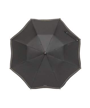 MOONBAT 【 遮光率100％/遮熱/UV】FURLA(フルラ) 晴雨兼用日傘 ジッパー刺繍 折りたたみ傘 楽折 ブラック