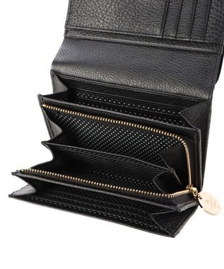 LANVIN en Bleu メラニー 二つ折り中Lファスナー財布 ブラック