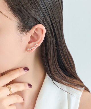 Phoebe 2wayスターダストピアス&イヤリング(片耳) クリア