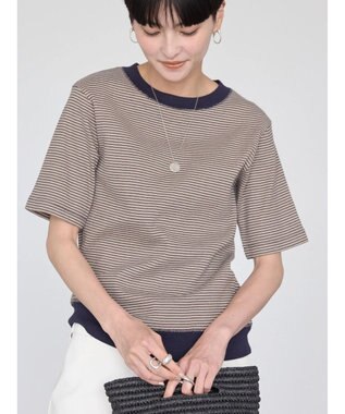 AMERICAN HOLIC ミジンボーダーカットプルオーバー Navy