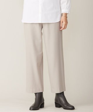 J.PRESS LADIES S 【洗える】2way thermoサキソニー セミワイド パンツ ベージュ系