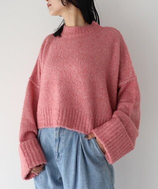 Green Parks ・Ｐｅｔｉｔ　Ｆｌｅｕｒ　ブークレワイドニット Pink