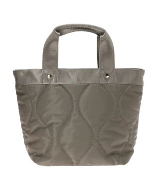 Green Parks ａｎｄｍｉｋｋａ．２ｗａｙ　キルトトートバッグ Gray Beige