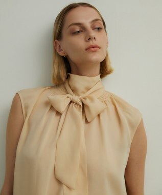 BEIGE， OLGA / ボウタイブラウス L.Orange