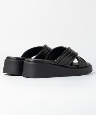 BONTRE 【BONTRE/ボントレ】パフィーステッチクロスサンダル/40351-US ブラック