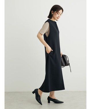 Green Parks キーネックダンボールジャンスカ Black