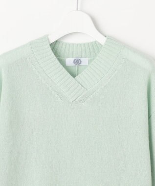 J.PRESS LADIES YAK BLEND Vネック ニット ライトミント系