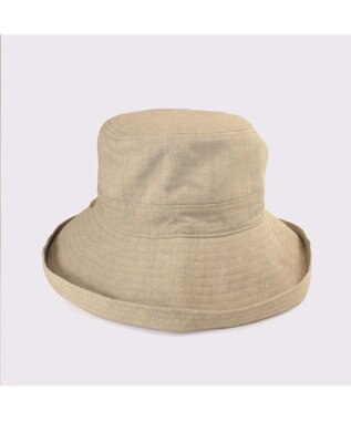 ATRENA 体感-10℃コカゲル リネンエッジアップハット ベージュ