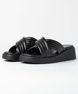 BONTRE 【BONTRE/ボントレ】パフィーステッチクロスサンダル/40351-US ブラック