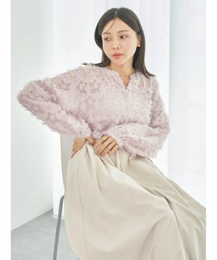 earth music&ecology ジャガード切替ワンピース Pink