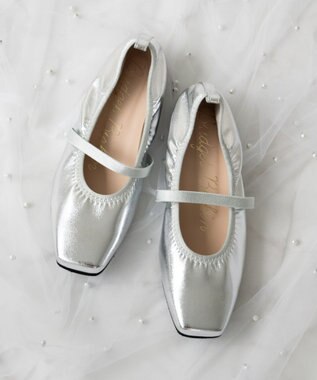 Bridget Birkin 【Bridget Birkin】エラスティックバンドスクエアバレエシューズ
