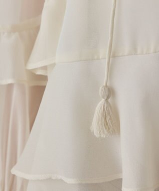 GRACE CONTINENTAL シフォンフレアブラウス キナリ