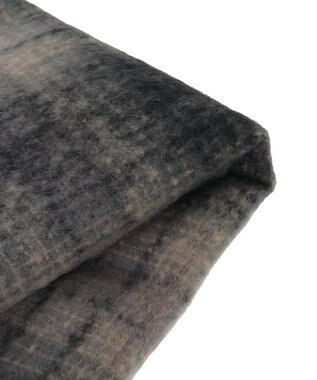 AMERICAN HOLIC チェックシャギーマフラー Black