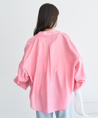 earth music&ecology Ｗポケットシャツ Pink