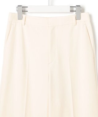 23区 【滝沢眞規子さん着用/洗える】ウォームストレッチ ワイド パンツ アイボリー系