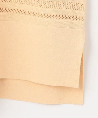 J.PRESS LADIES L 【洗える】レーヨンエリートストレッチ 編み柄 ニット イエロー系