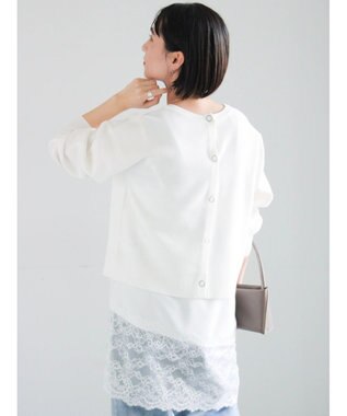 Te chichi 前後2WAYスウェットライクニット オフホワイト