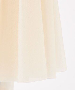 23区 【エステータ】クリスピーオーガンジー タック フレアスカート アイボリー系