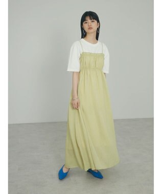 Green Parks ａ．バックオープンキャミワンピース Lime Green