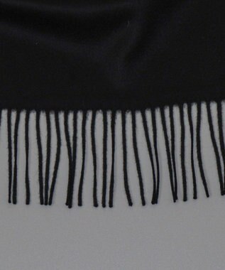 AURORA 【Johnstons of Elgin（ジョンストンズ オブ エルガン）】 カシミヤ100％起毛無地マフラー ブラック