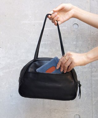 FOLNA RD ソフトレザーボストンバッグ S-SIZE ブラック