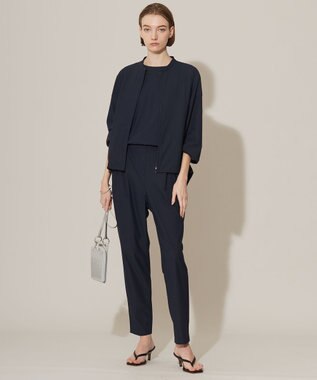 ICB 【接触冷感・UVカット・洗える】アトラストリコット ジップアップブルゾン ネイビー系