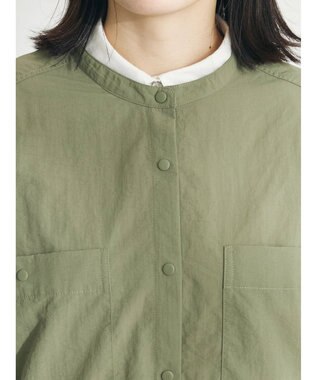 CRAFT STANDARD BOUTIQUE ＢＩＧポケットナイロンブラウス Khaki