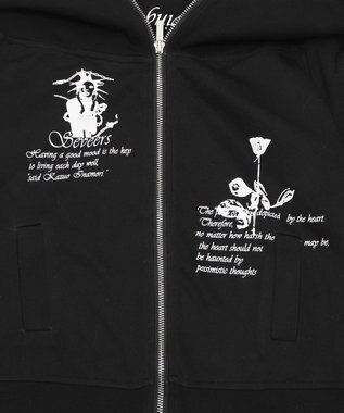 WEGO オフショルグラフィックスウェット ブラック