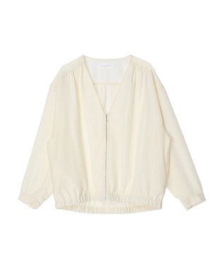 Green Parks イージーケアＶネックブルゾン Off White