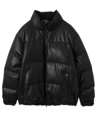 WEGO 【ユニセックス着用ITEM/SMLサイズ展開】PUパデッドブルゾン ブラック