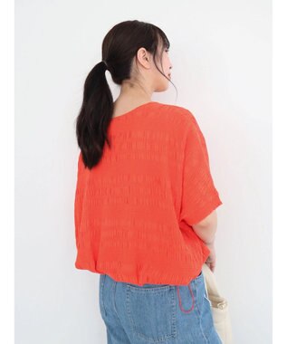 Green Parks ドロスト表面感プルオーバー Orange